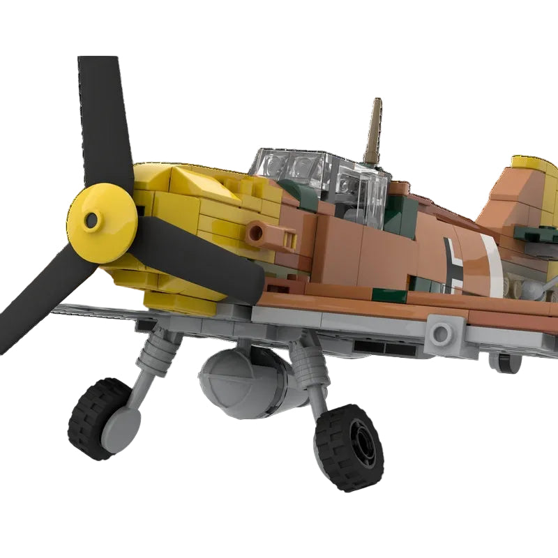 Bf 109 E-7 Trop Fighter Plane Building Kit | LEGO-Compatible MOC - 5