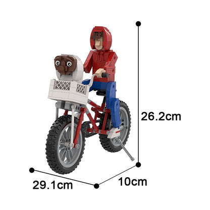 Bicycle Alien Encounter MOC Building Kit | Character Diorama - 4