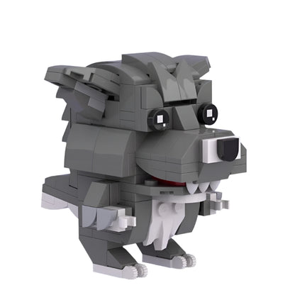 big bad wolf brickheadz building set | lego-compatible moc - 1