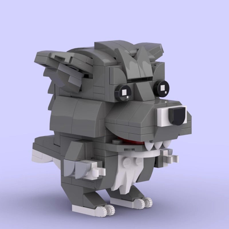 big bad wolf brickheadz building set | lego-compatible moc - 2