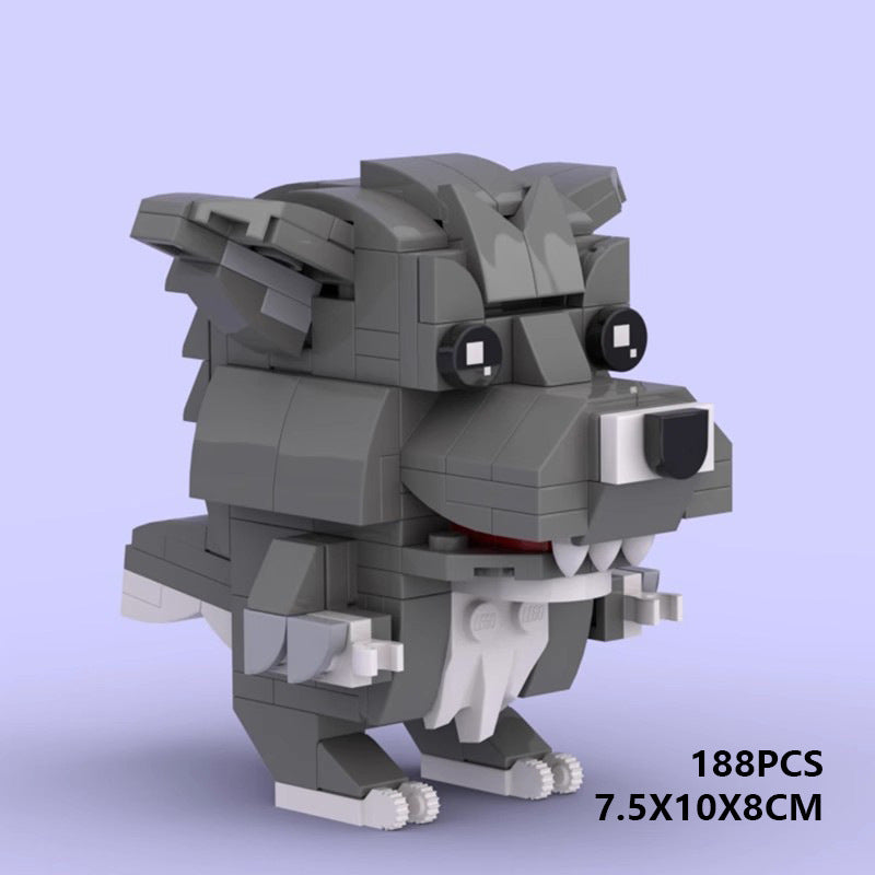 big bad wolf brickheadz building set | lego-compatible moc - 3