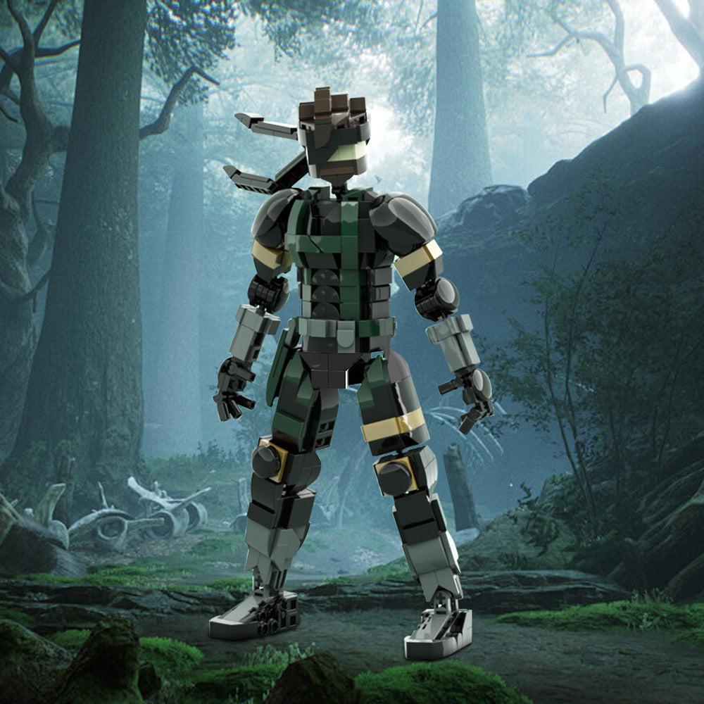 big boss solid snake building set | metal gear solid | lego compatible - 1