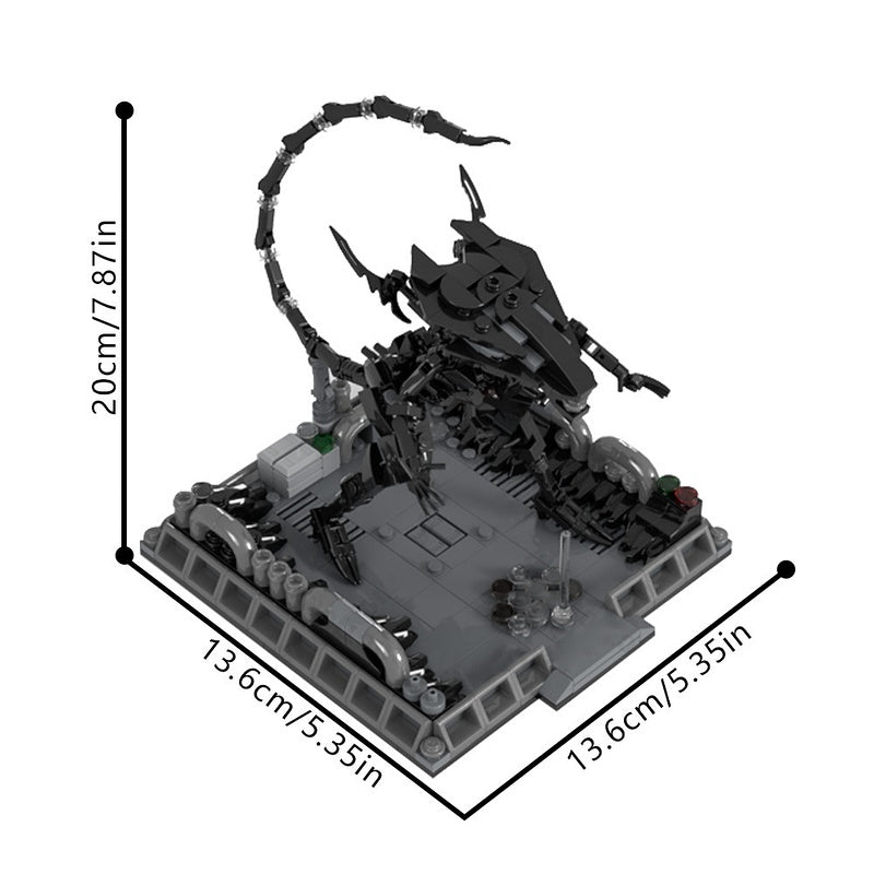 Biomechanical Alien Matriarch Diorama MOC Building Kit - 3