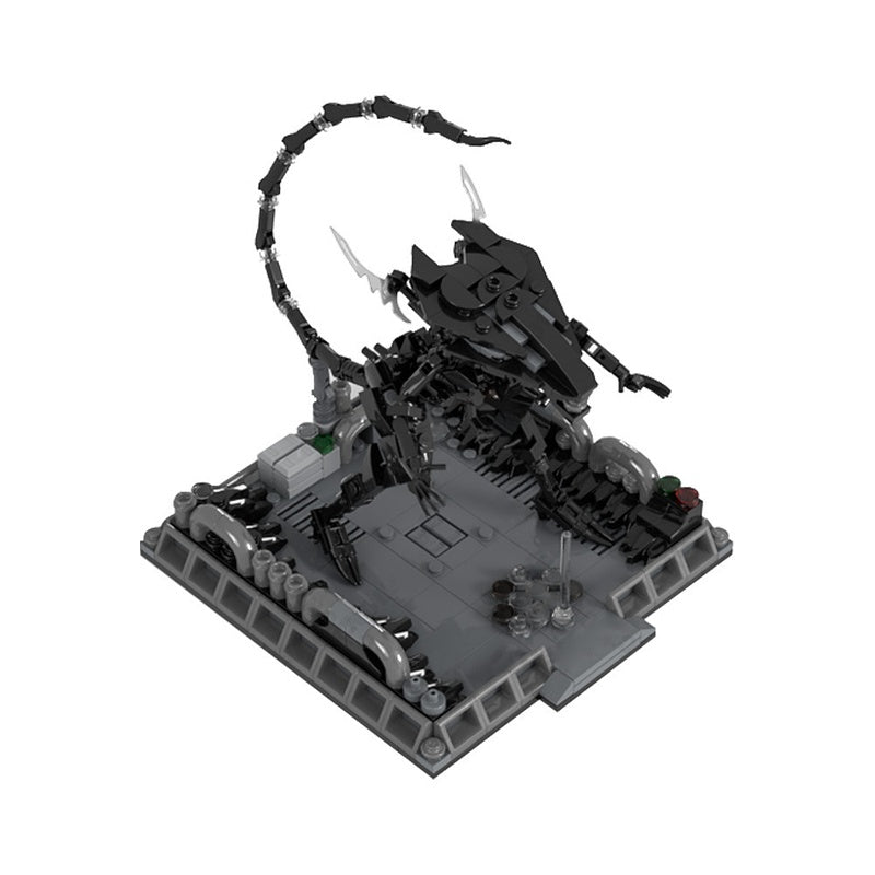 Biomechanical Alien Matriarch Diorama MOC Building Kit - 4