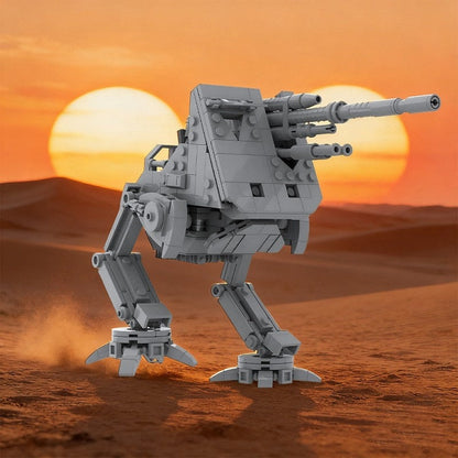 Bipedal Defense Turret Walker Mech MOC Building Kit | Robot Model - 6