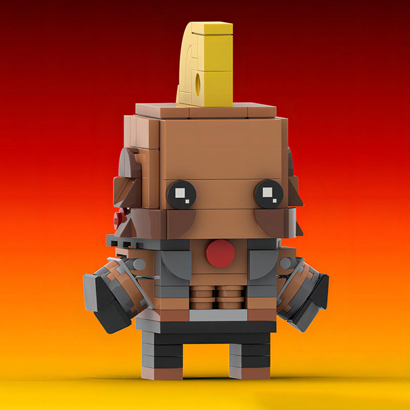 birdie brickheadz building kit | street fighter | moc-138388 - 2