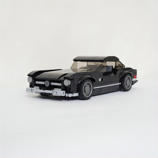 Black 1950s European Classic Grand Touring Sports Car MOC Building Kit - 1
