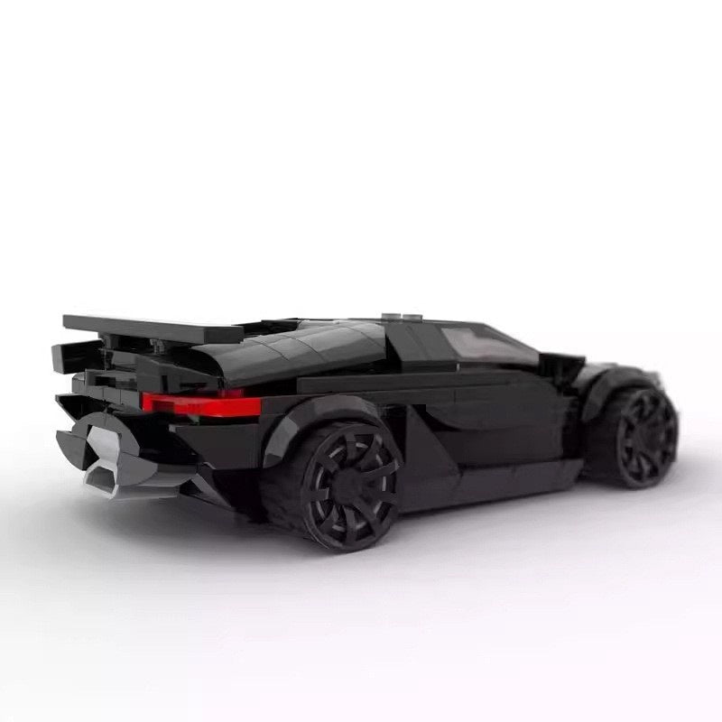 Black 1:25 Aerodynamic Supercar MOC Building Kit - 3