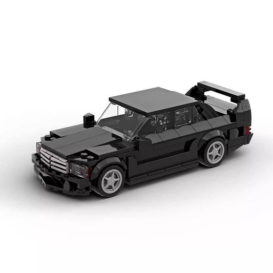 Black 8-Wide Retro Homologation Touring Sedan MOC Building Kit - 1