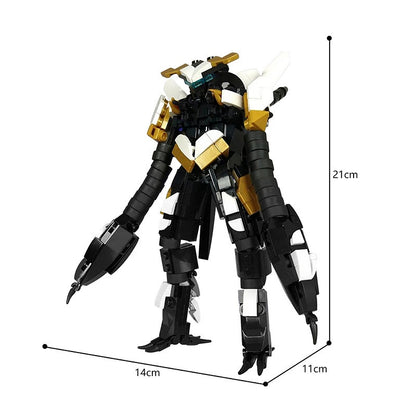 Black & Gold Claw-Arm Machine Robot MOC Building Kit - 2
