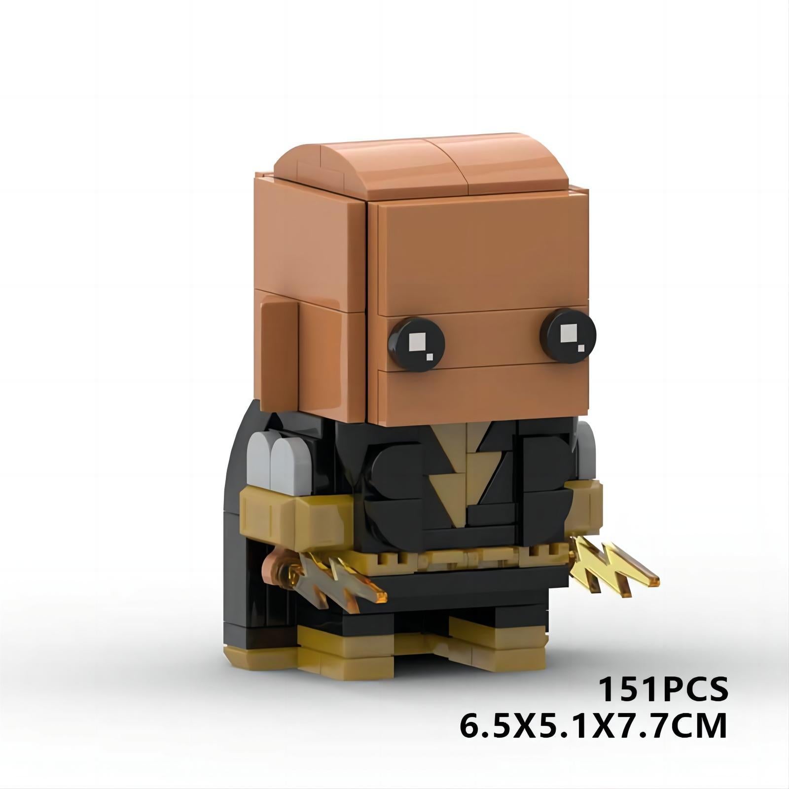 black adam brickheadz moc set | lego-compatible superhero toy - 5