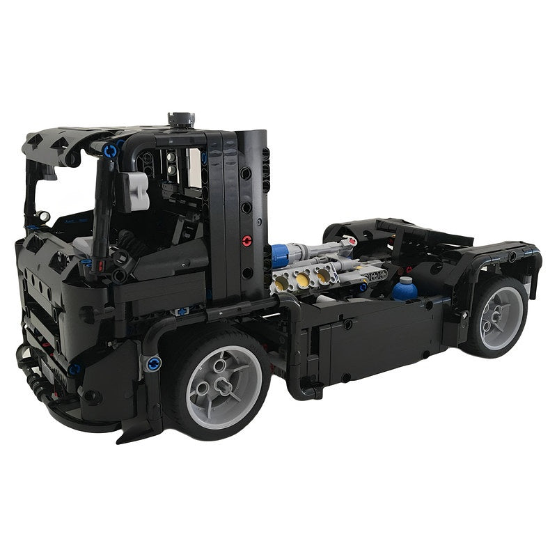 Black Cab-Over V8 Racing Truck MOC Building Kit - 2