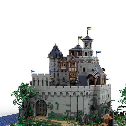 Black Falcon Royal Castle Building Kit | LEGO-Compatible MOC - 1
