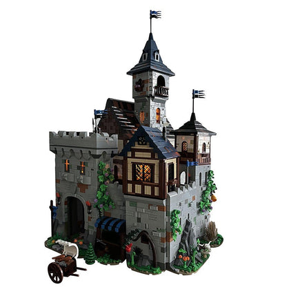 Black Falcon's Castle MOC Building Kit | Medieval Fortress Architecture Model - 1