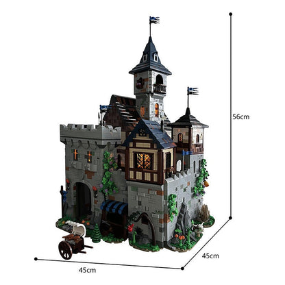 Black Falcon's Castle MOC Building Kit | Medieval Fortress Architecture Model - 4