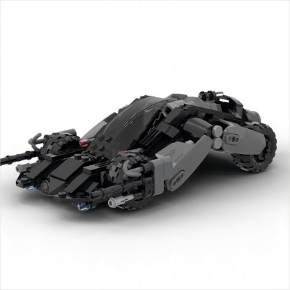 Black Futuristic Tactical Pursuit Car MOC Building Kit - 1