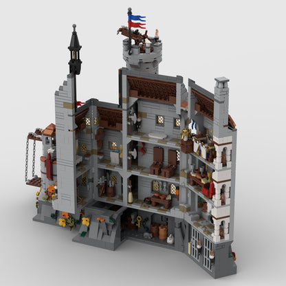 Black Knights Dragon Slayers Castle MOC Medieval Architecture Building Kit - 4