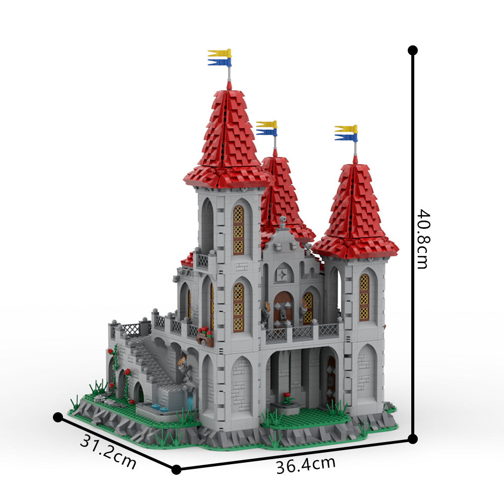 black knights rose castle building set | moc-218664 - 4