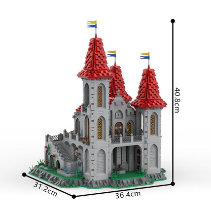 black knights rose castle building set | moc-218664 - 4