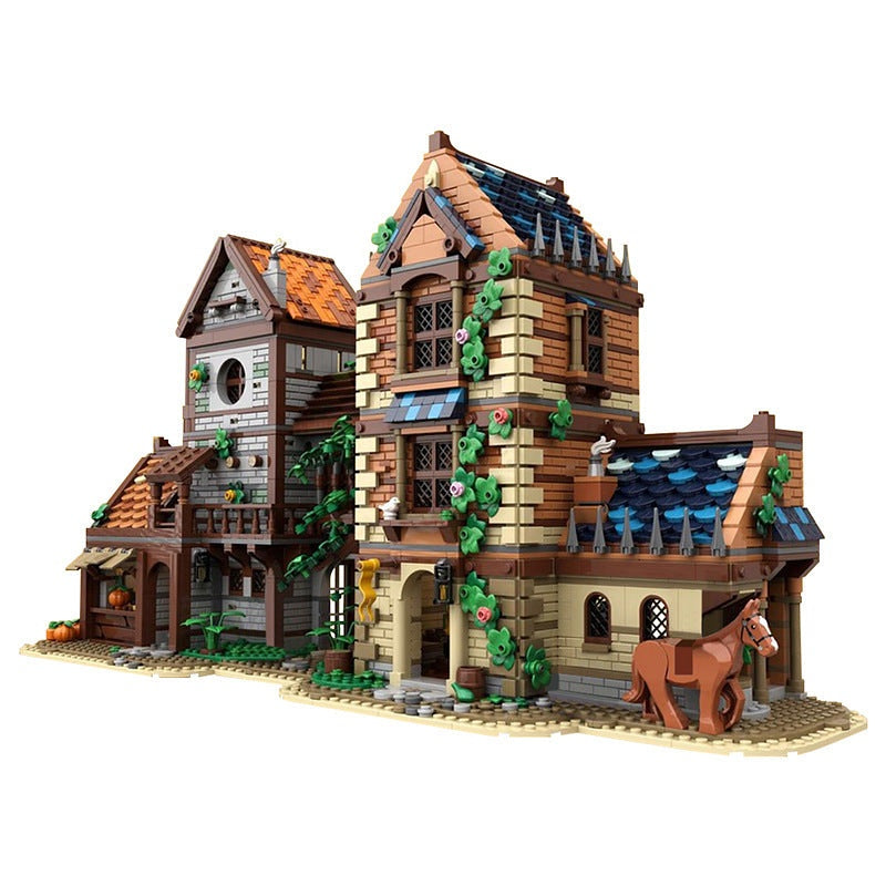Blacksmith Shop MOC Building Kit | Medieval Forge Workshop - 1