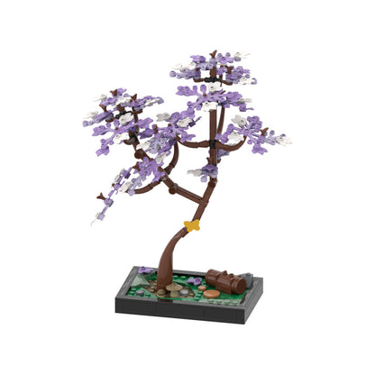 blossomed jacaranda tree diorama building set | moc-185280 - 2
