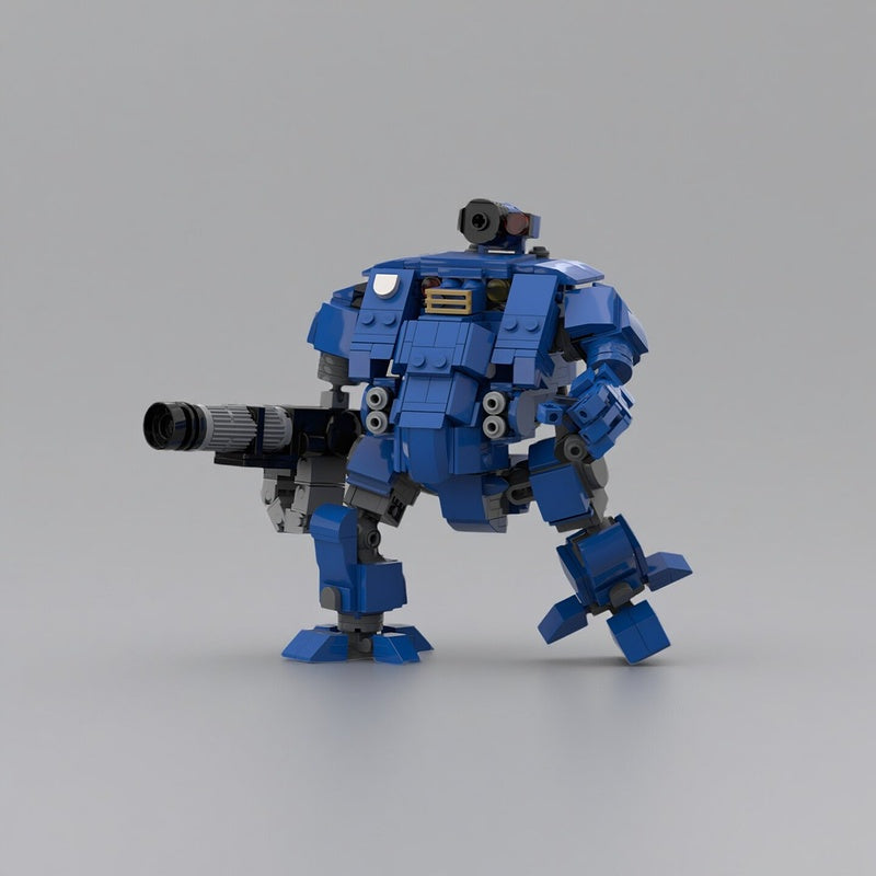 Blue Armored Gatling Assault Mech MOC Building Kit - 3