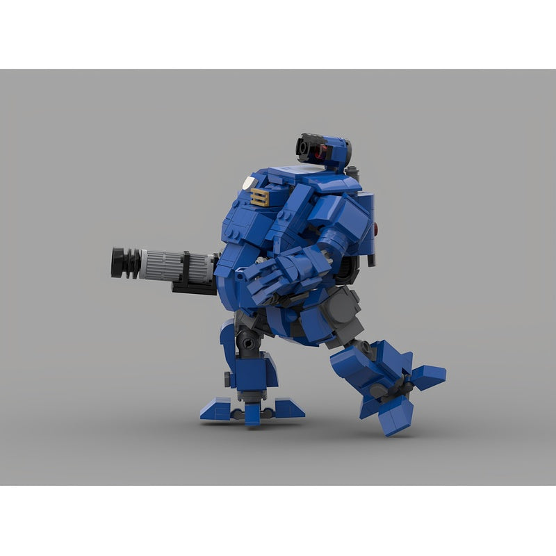 Blue Armored Gatling Assault Mech MOC Building Kit - 5
