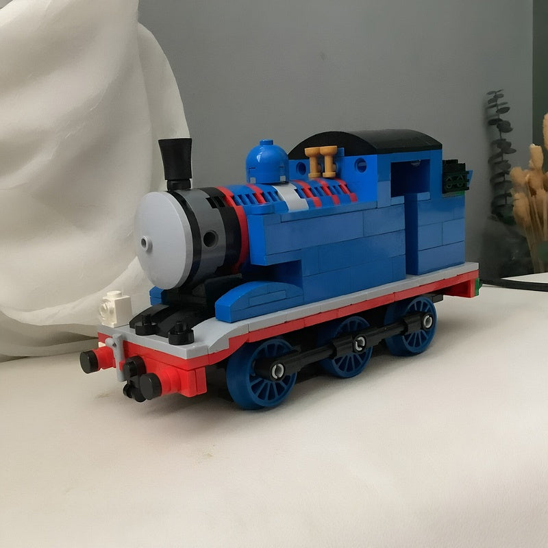 Blue Character Steam Locomotive MOC Building Kit - 2