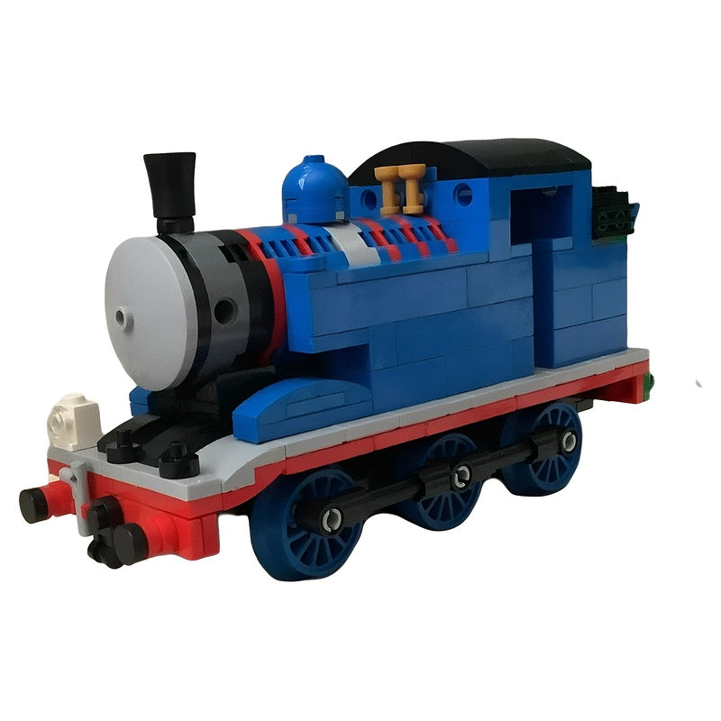 Blue Character Steam Locomotive MOC Building Kit - 3