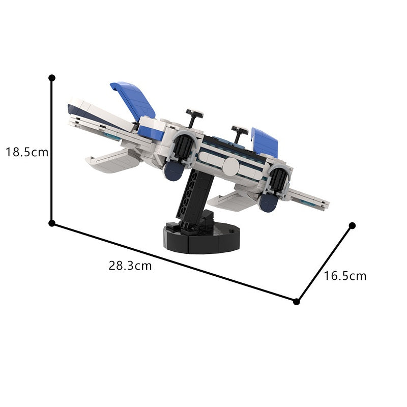 Blue-Eyed Antenna Robot MOC Building Kit | Mini Bot Display - 11