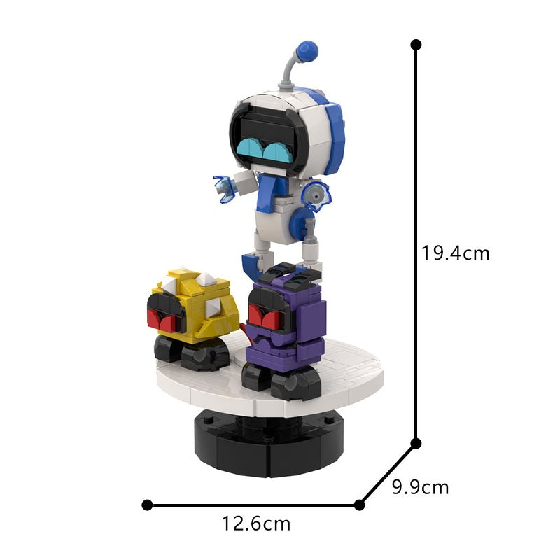 Blue-Eyed Antenna Robot MOC Building Kit | Mini Bot Display - 4