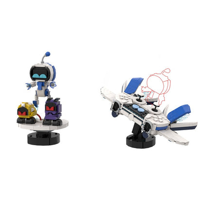 Blue-Eyed Antenna Robot MOC Building Kit | Mini Bot Display - 6