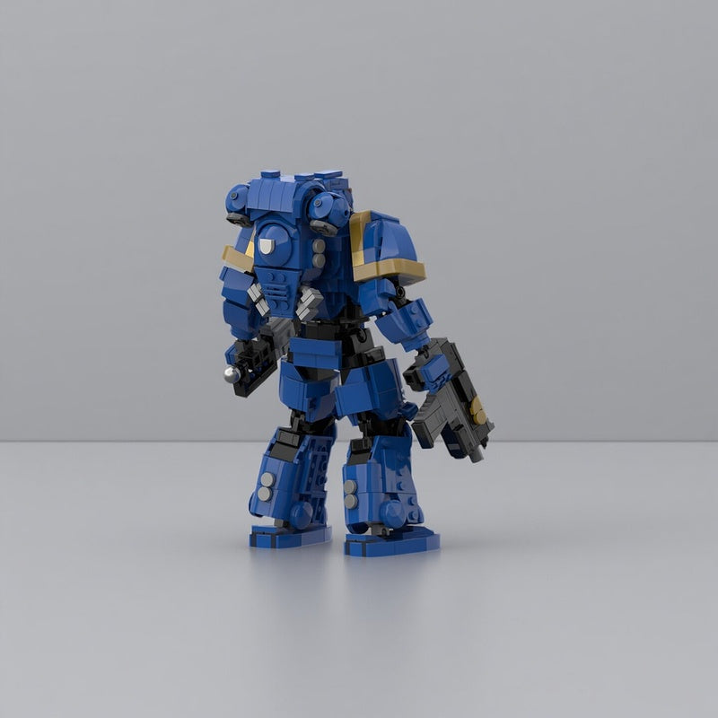 Blue Powered-Armor Assault Infantry Character MOC Building Kit - 2