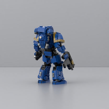 Blue Powered-Armor Assault Infantry Character MOC Building Kit - 2