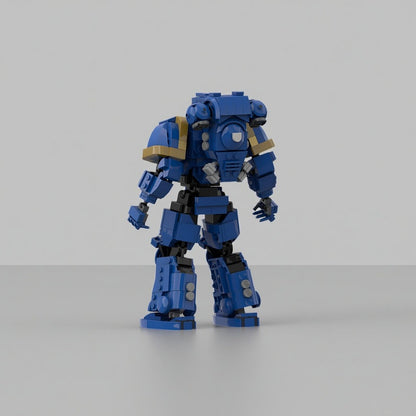 Blue Powered-Armor Assault Infantry Character MOC Building Kit - 4