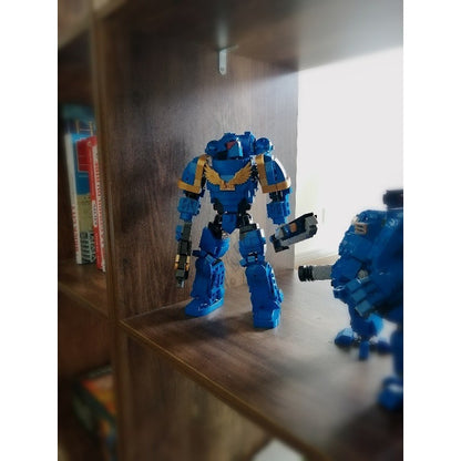 Blue Powered-Armor Assault Infantry Character MOC Building Kit - 5