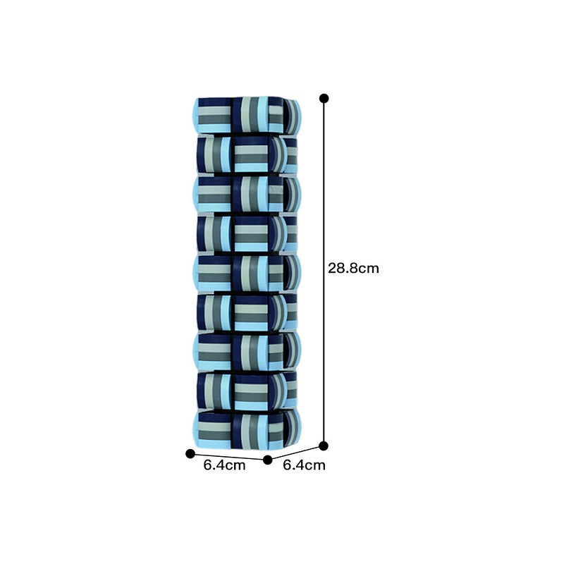 Blue Striped Geometric Vase MOC Building Kit - 4