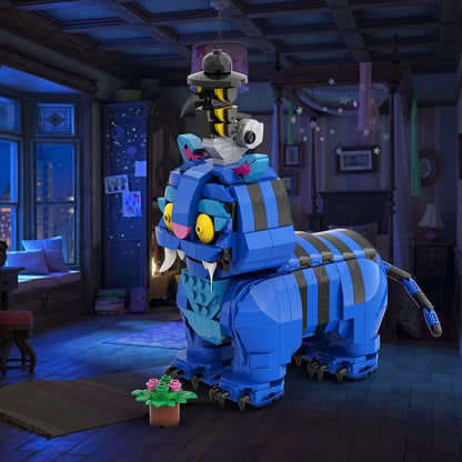 Blue Striped Tiger & Bird MOC Building Kit | Fantasy Creature Duo - 1