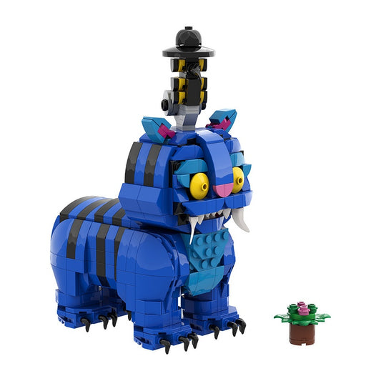 Blue Striped Tiger & Bird MOC Building Kit | Fantasy Creature Duo - 5