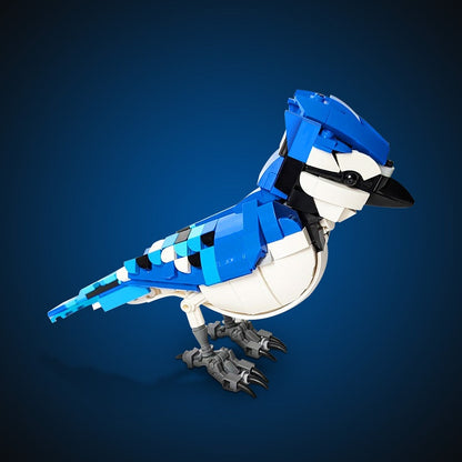 Bluejay Bird MOC Animal Building Kit | Posable Wildlife Display Model - 2