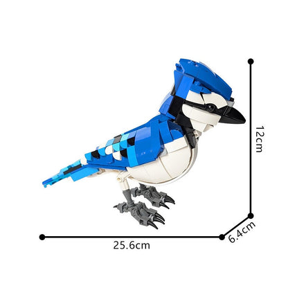 Bluejay Bird MOC Animal Building Kit | Posable Wildlife Display Model - 4