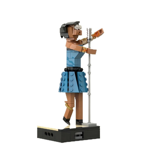 Blues Singer MOC Character Figure Building Kit | Jazz Music Display Model - 1