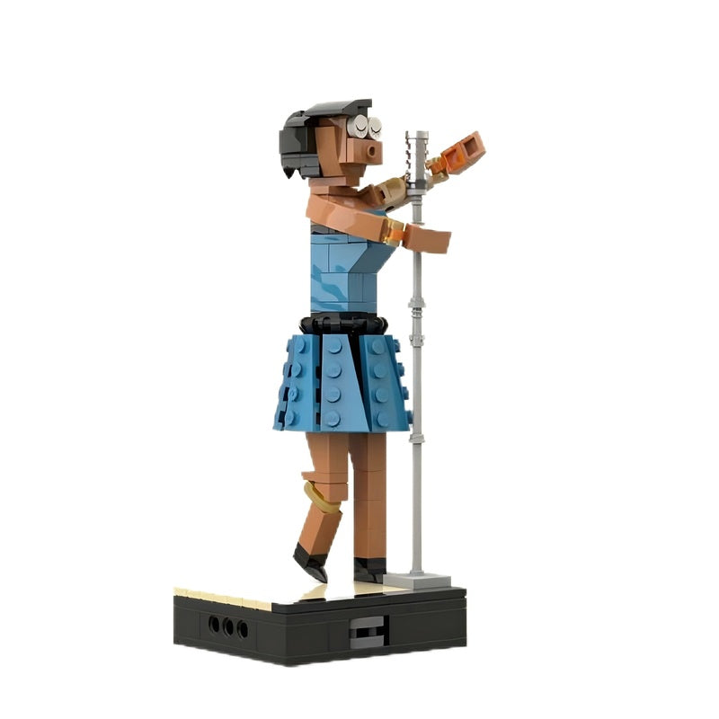 Blues Singer MOC Character Figure Building Kit | Jazz Music Display Model - 2