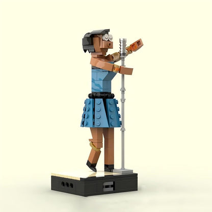 Blues Singer MOC Character Figure Building Kit | Jazz Music Display Model - 3