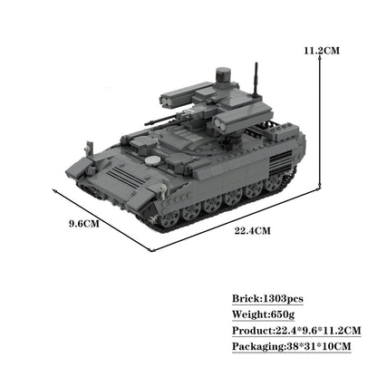 bmpt-72 tank building set | terminator 2 | 1:35 scale | moc-29196 - 2