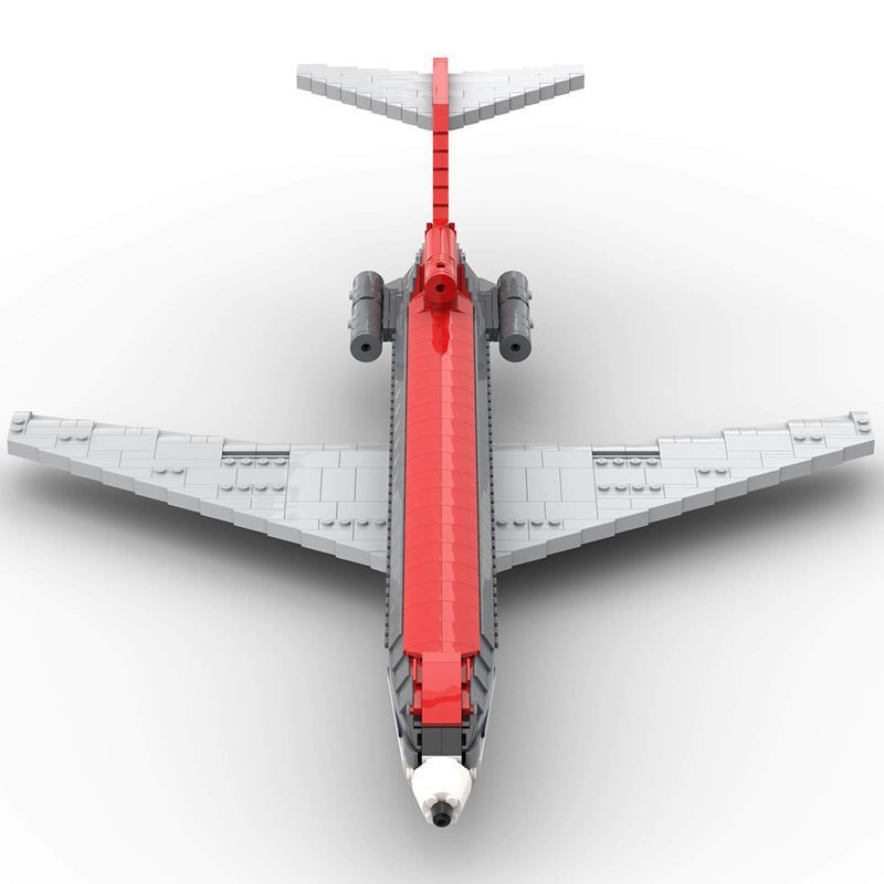 boeing 727 jetliner building set | 1:80 scale | moc-104579 - 3