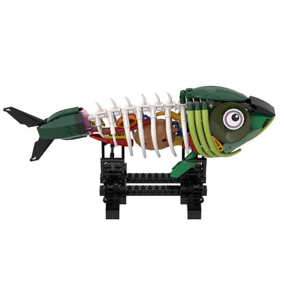 Bone Fish Skeleton MOC Building Kit | Aquarium Display Model Kit - 3