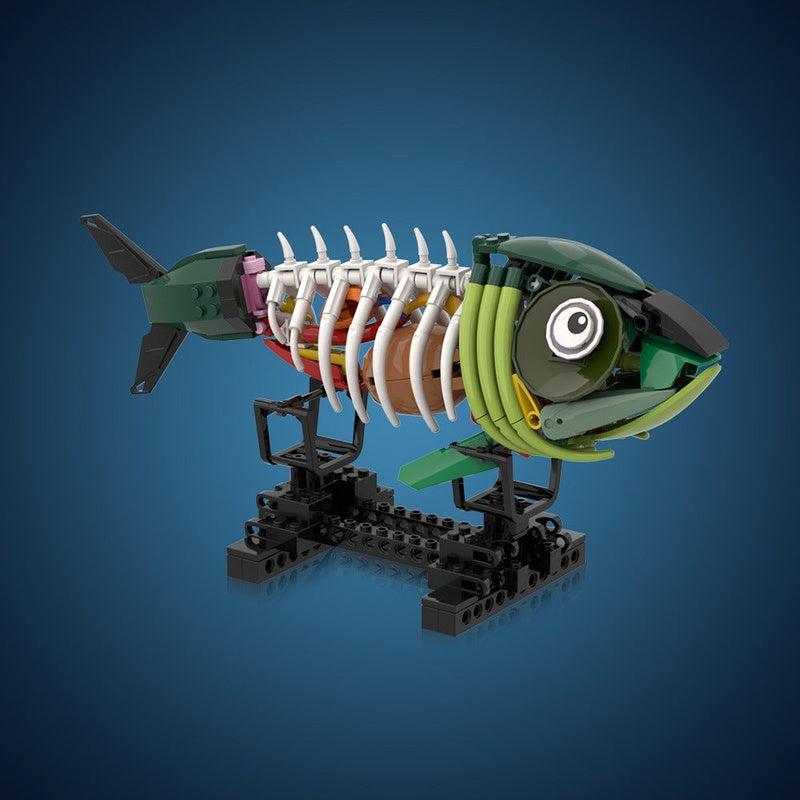 Bone Fish Skeleton MOC Building Kit | Aquarium Display Model Kit - 4