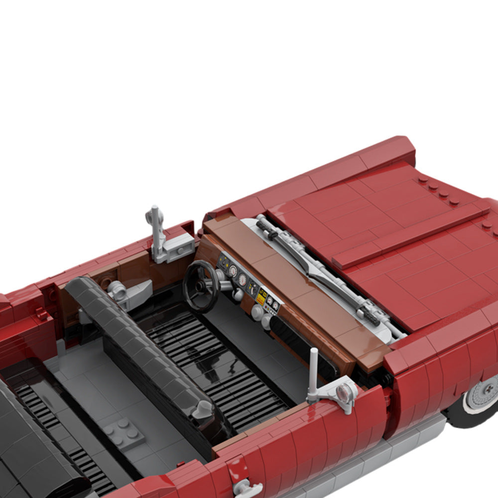 Bonneville 1966 Dark Red Car Building Kit | LEGO-Compatible MOC - 4