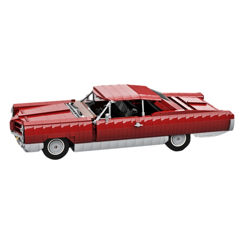 Bonneville 1966 Dark Red MOC Building Kit | Vintage Car Vehicle Model - 3
